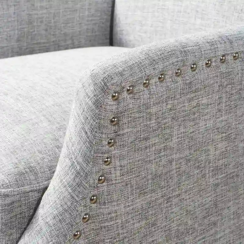 Fauteuils inclinables en tissu traditionnel avec bord clouté par