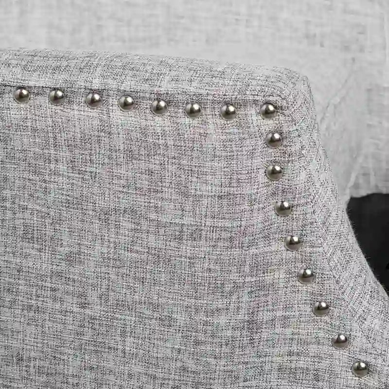 Fauteuils inclinables en tissu traditionnel avec bord clouté par