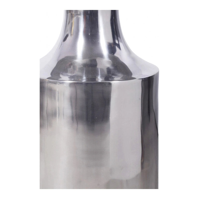 Table d'appoint en aluminium poli – 36,8 larg. x 36,8 prof. x 53,3 haut.