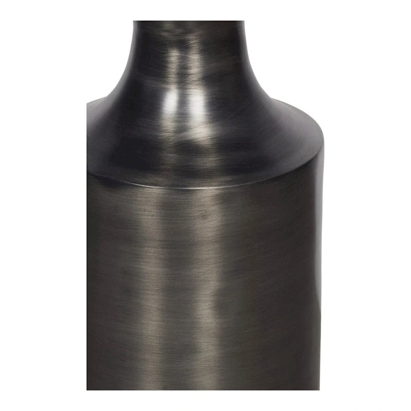 Table d'appoint en aluminium poli – 36,8 larg. x 36,8 prof. x 53,3 haut.