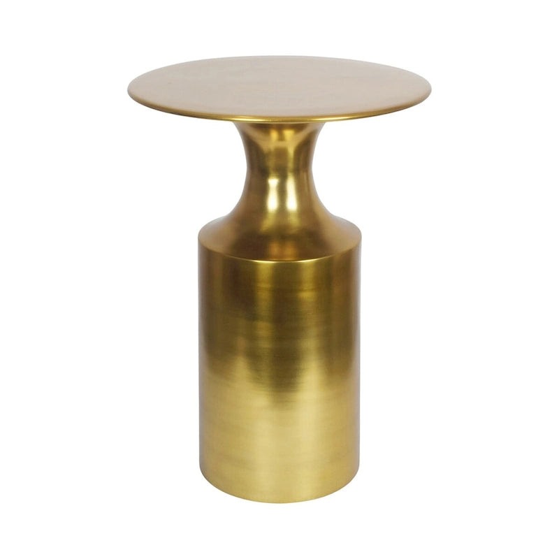 Table d'appoint en aluminium poli – 36,8 larg. x 36,8 prof. x 53,3 haut.
