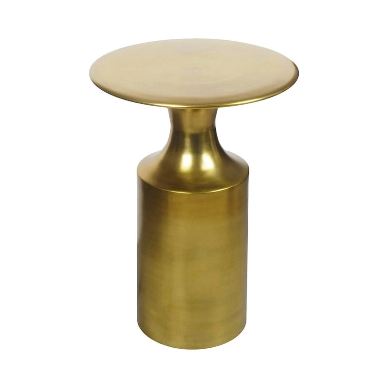 Table d'appoint en aluminium poli – 36,8 larg. x 36,8 prof. x 53,3 haut.