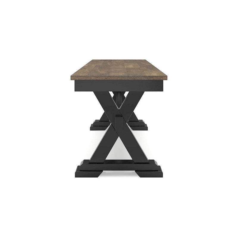 Banc de salle à manger 50 brun/noir - 122 L x 41 P x 49 H cm