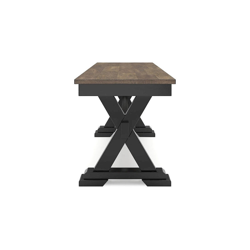 Banc de salle à manger 50 brun/noir - 122 L x 41 P x 49 H cm