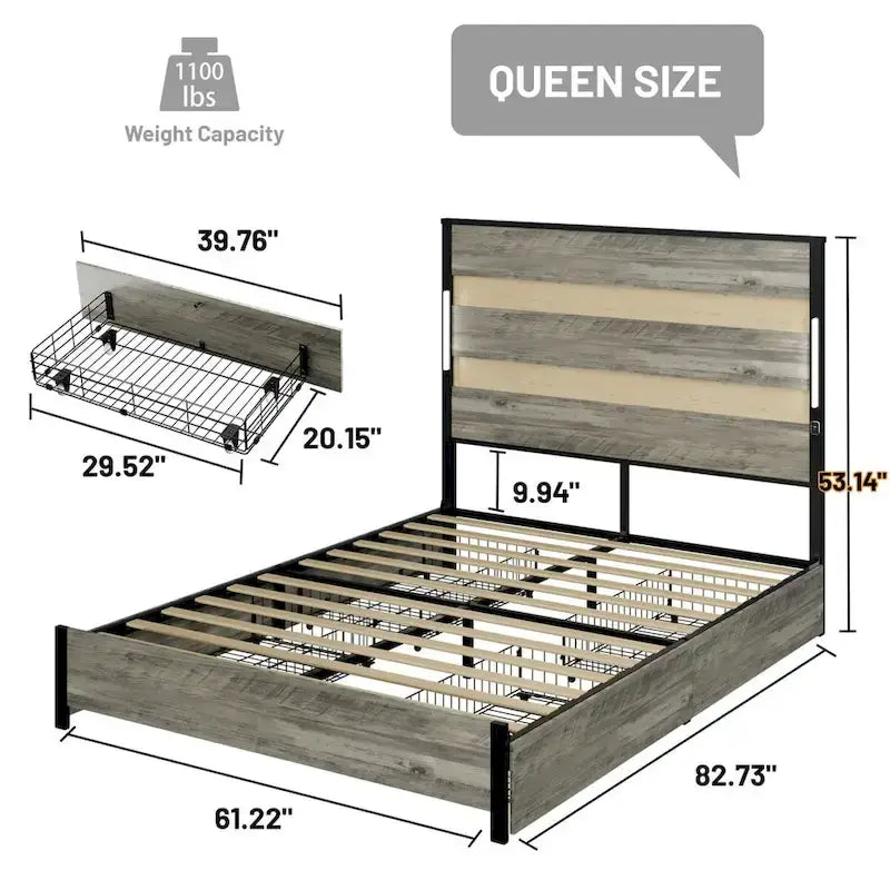 Cadre de lit Queen Size